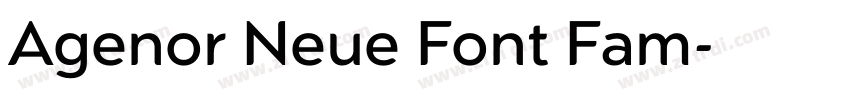Agenor Neue Font Fam字体转换